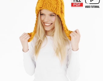 簡単ニット耳あてビーニー編み図｜初心者向け（PDFパターン）