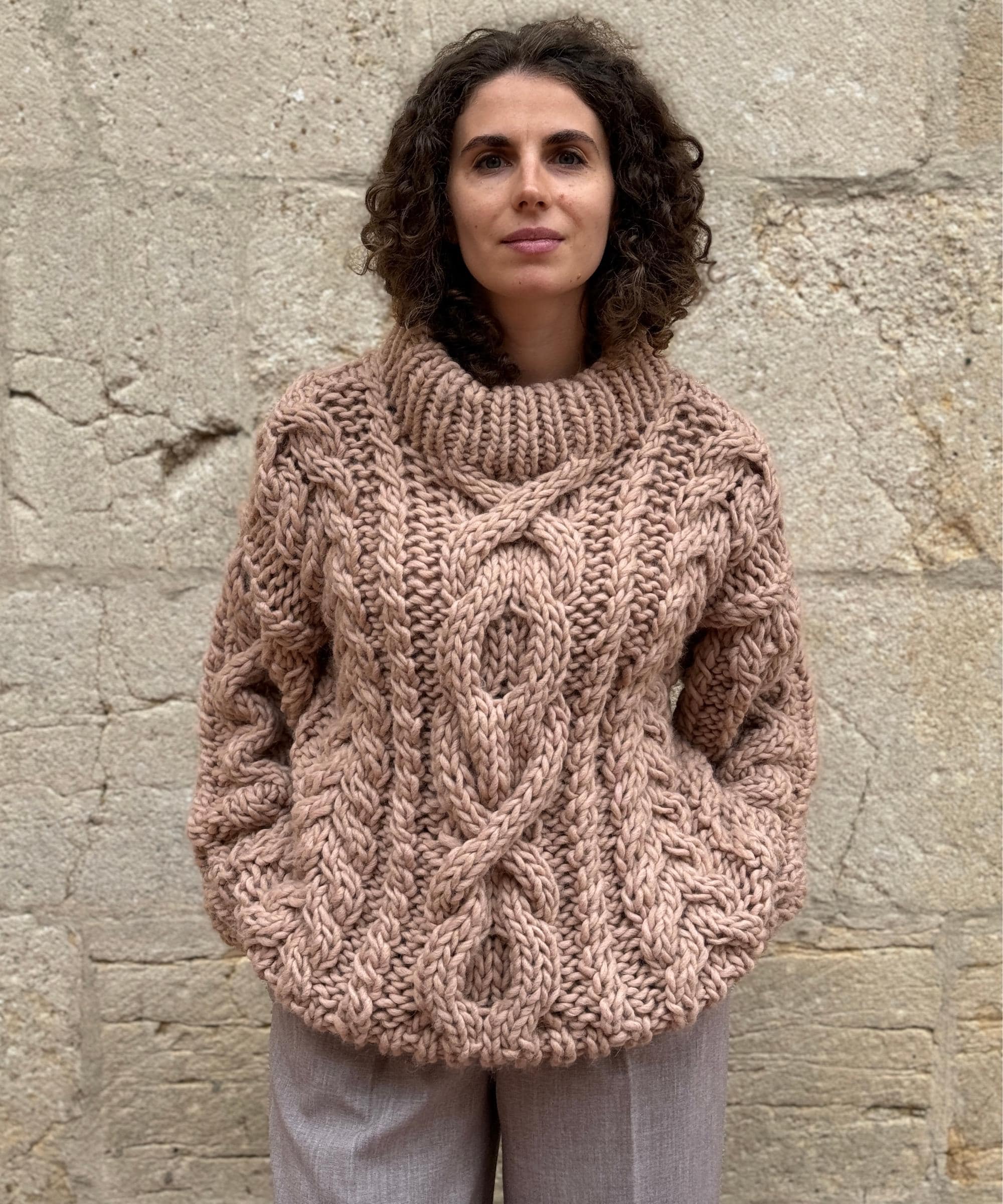 Oversized Cable Knit Sweater Pattern - Etsy