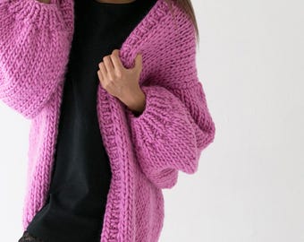 Beginner-Friendly Cardigan Knitting Pattern - Oversized, Soft, and Warm PDF Pattern