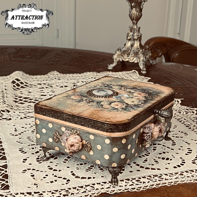 Decoupage Wooden Box, Floral Vintage Style, Home Decor - Etsy UK