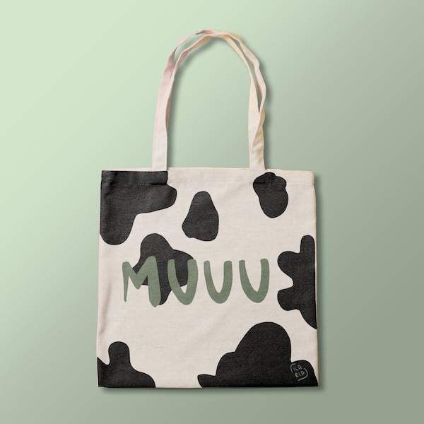 Mucca muuuuu - tote bag cotone (shopper)