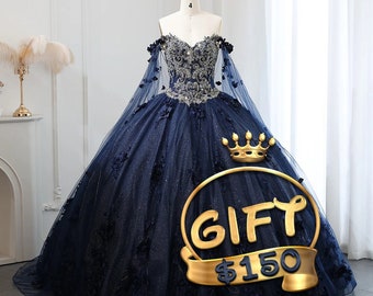 Quinceañera Dress With Lights,Quinceanera Gown With Long Sleeve Cape and Lights,Light Up Quinceanera Dress,Glow In The Dark Quinceañera Gown