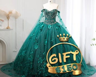 Light Up Quinceanera Dress,Quinceanera Gown with Detachable Cape and Lights,Quinceañera Dress With Lights,Glow In The Dark Quinceañera Dress