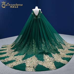 Emerald Green Quinceanera Dress, Gold Green Quinceanera Dress Charro ...