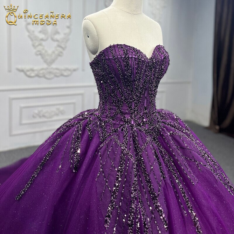Vestidos morados con negro hot sale