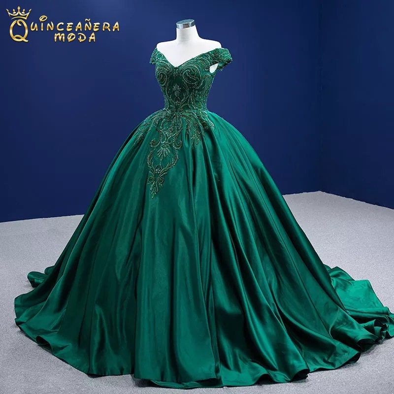 emerald quinceanera dresses