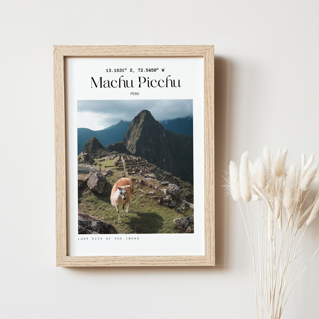 Machu Picchu Peru Printable Wall Art Inca Trail Travel - Etsy