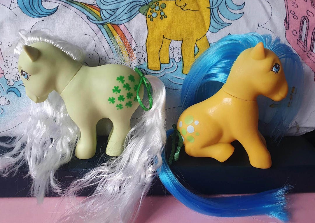 My Little Pony G1 REHAIRED Minty and Bubbles - Etsy