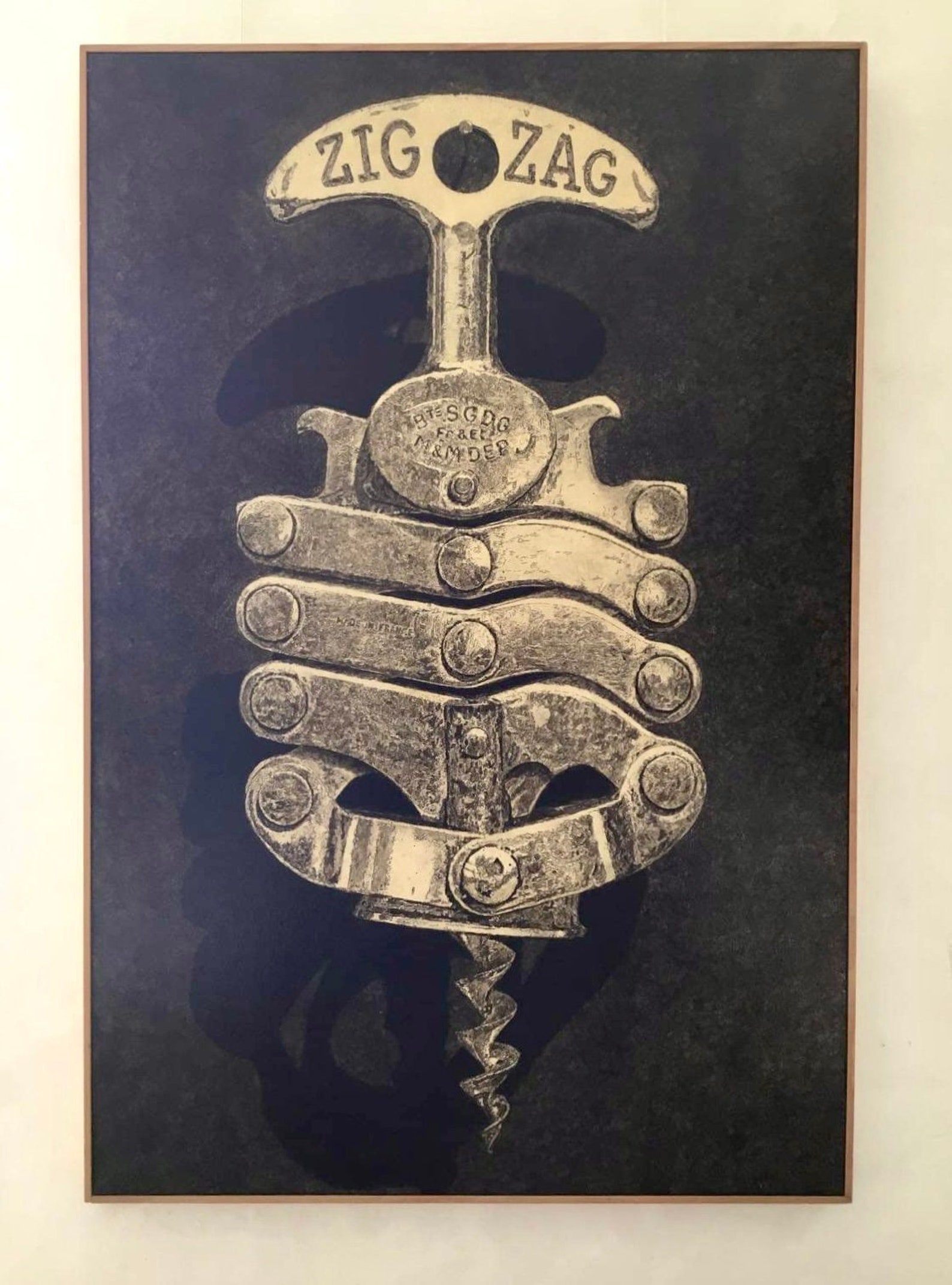 Le Tirebouchon Hervé Guilleux Painting Black and White Etsy