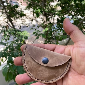 Monedero de cuero, Accesorio de cuero Mini sobre, Porta llaves de bolso, Monedero de cuero, Monedero, Monedero marrón