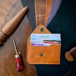 Leder-Kartenhalter, Kartenetui, Brieftasche für Karten, Leder-Kreditkarte, schlanker Kartenhalter, personalisierte schlanke Brieftasche