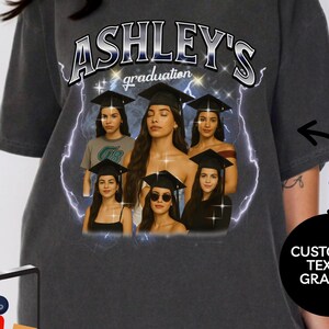 Personalized Graduation Shirt Design, Custom Bootleg Photo Graduation Shirt Design, Custom Senior of 2025 Gift, Matching Family Shirt, E482