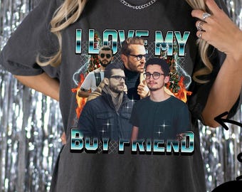 I Love My Boyfriend Shirt, Custom Bootleg Rap Tee, I Love My BF Shirt, Couples Shirts, Custom I Love My Boyfriend, Boyfriend Gift, E500