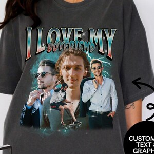 Ich liebe meinen Freund Shirt, individuelles Bootleg Rap T-Shirt, ich liebe meinen Freund Shirt, Paare Shirts, personalisierbar, Freundgeschenk, E510