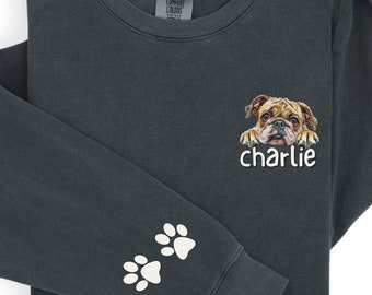 Personalized Bulldog Shirt, Custom Dog Ears Shirt, Dog Dad Shirt, Bulldog Lover Tees, Dog Mom Tees, Bulldog Shirt, Bulldog Lover Gifts, C235