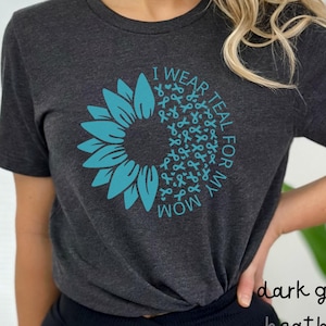 Ovarian Cancer Survivor Shirt, Ovarian Cancer Support Tee, Ovarian Cancer Awareness Shirt, Teal Cancer Ribbon Tee, Cancer Warrior Gift, A010