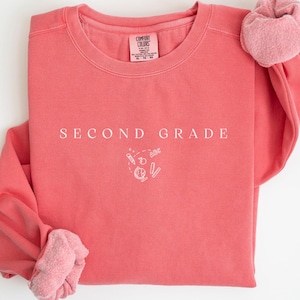 Comfort Colors® 2 年生教師用シャツ、2 年生教師用シャツ、2 年生 T シャツ、2 年生シャツ、小学校、教師用 T シャツ、C379