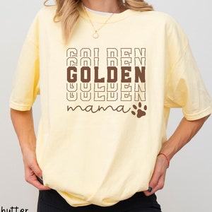 Golden Mama Shirt, Golden Retriever Shirt, Golden Dog Crewneck, Golden Mom Shirt, Dog Owner Clothing, Golden Dog Shirt, Dog Lover Gift, E239