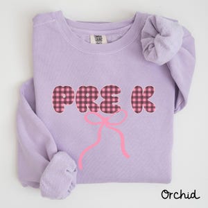 Retro Pre-K Teacher Shirt, Bow Pre-K Shirt, Checkered Pre K Tee, Teacher Shirt, Pre K T-shirt, Pre K Team Shirt, Back to School Shirt, C388