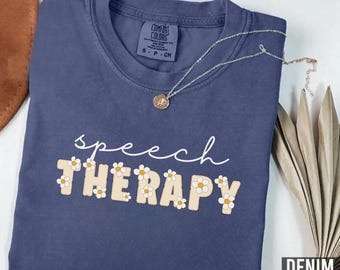 Comfort Colors® Logopädie Shirt, Floral Logopädie Shirt, Logopädie Shirt, Geschenk für Therapeut, Kommunikationstherapeut, E402