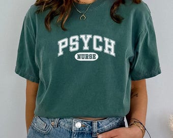 Chemise d'infirmière psychiatre, chemise d'infirmière psychiatrique, pull d'infirmière en santé mentale, col rond d'infirmière psychiatre, infirmière infirmiere diplômée, cadeaux d'infirmière psychédélique, E111