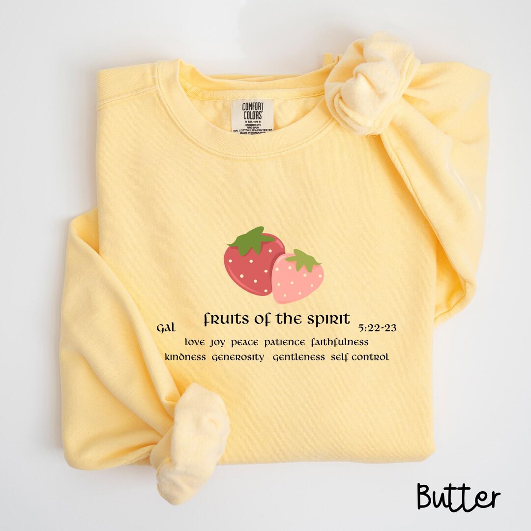 The Fruit of the Spirit Christian Shirt, Bible Verse Comfort Color ...