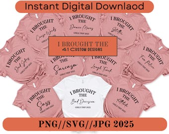 I Brought The Alcohol Bail Money Bad Decisions SVG Bundle, Girls Weekend, Besties Trip 2025, Bachelorette Party, Cricut, Crafts, Png Svg Jpg