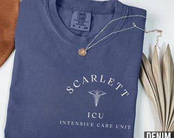 Camiseta personalizada de enfermera de UCI, camiseta personalizada de enfermera de UCI, regalo de enfermera de UCI, agradecimiento a la enfermera, camiseta de enfermera de cuidados intensivos, camiseta de enfermería de UCI, E347