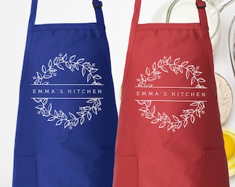 Delantal de cocina personalizado, delantal para hornear, delantal personalizado, delantal de cocina, regalo de cocina, regalo de repostería, delantal de chef, A006