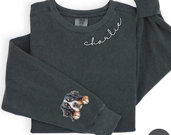 Moletom personalizado para Bernese Mountain Dog, Camiseta para mãe de Bernese Mountain Dog, Presente para amante de Bernese Mountain Dog, Suéter de outono para cachorro, Camisetas para mães de cachorro, C209