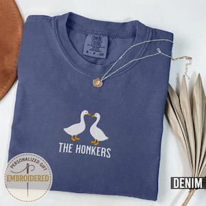 The Honkers Embroidered Shirt, Y2K Style Embroidered Crewneck, Honking Goose Shirt, Goose Meme Shirt, Funny Goose Shirt, Honkers Gift, EM031