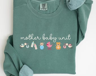 Moletom Unidade Mãe Bebê, Camiseta de Enfermeira Mãe Bebê Comfort Colors, Camiseta MBU, Presente para Enfermeira Mãe Bebê, Esquadrão Cegonha, Enfermeira OB L&D, C365