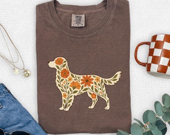 Golden Retriever Mama PNG, Golden Mom Floral Sublimation Design, Dog Mom PNG, Pet Mom PNG, Dog Coquette Png, Preppy Dog Mom Flower Png