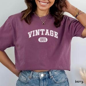 Vintage 1955 Shirt, 70th Birthday Party Shirt, Born in the 50s, Born in 1955, 1955 Birthday Gifts, 70th Birthday Present, Gift For Dad, E127