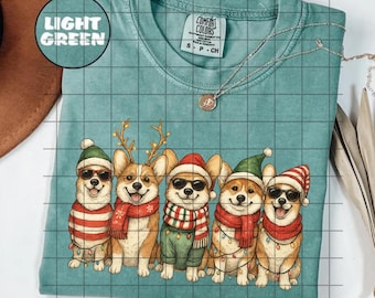 Koszulka świąteczna z nadrukiem sublimacyjnym dla psa Corgi w formacie PNG, świąteczny pies w formacie PNG, psia mama w formacie PNG, wesołych świąt w formacie PNG, walijski corgi w formacie PNG