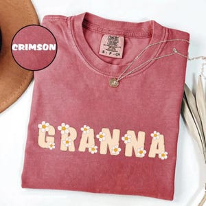Comfort Colors® Granna Shirt, Floral Granna T-Shirt, Granna Shirt, Granna Announcement Gifts, Mothers Day Gift, Grandma Birthday Shirt, E447