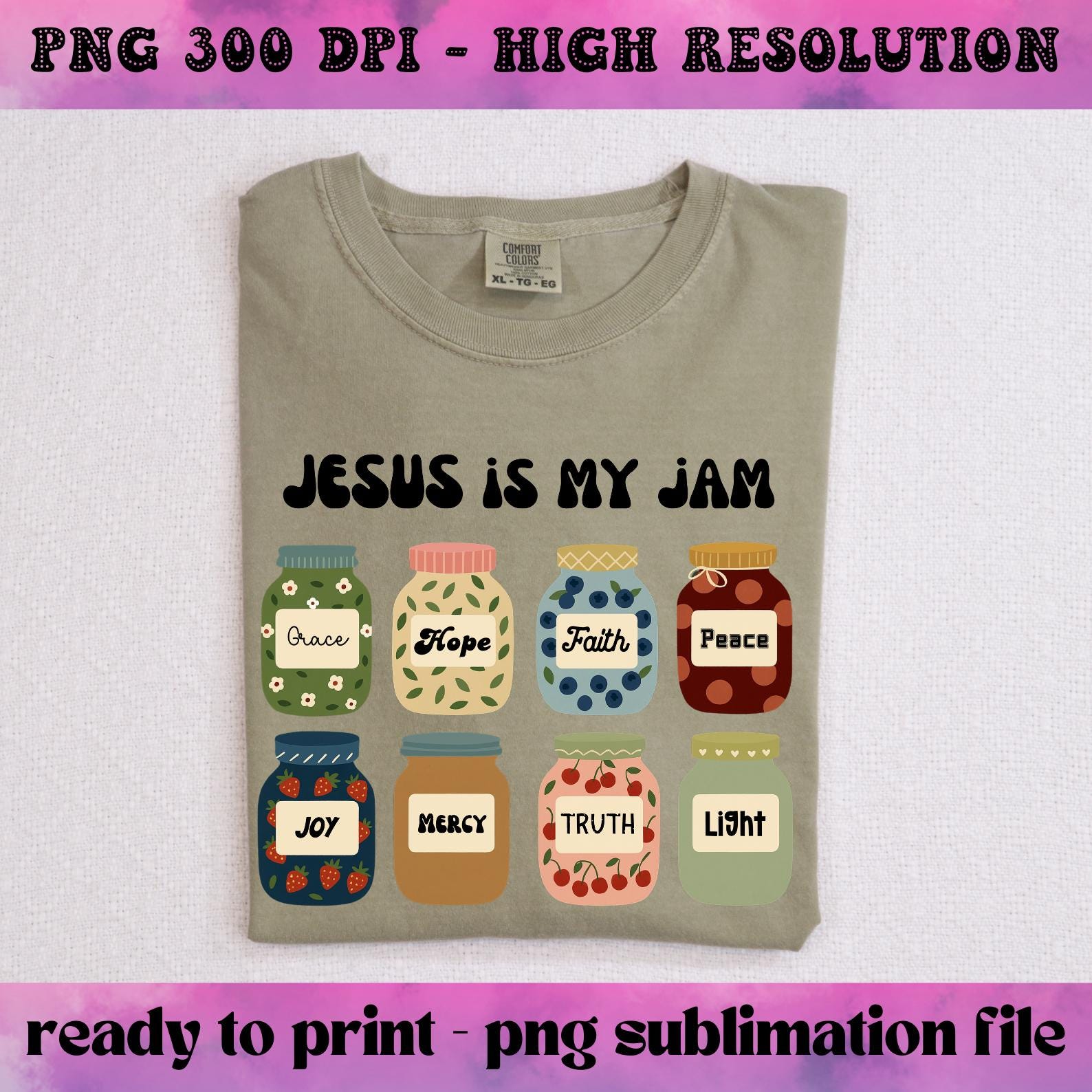 Jesus is My Jam PNG, Christian Sublimation Design, Faith Quote PNG ...