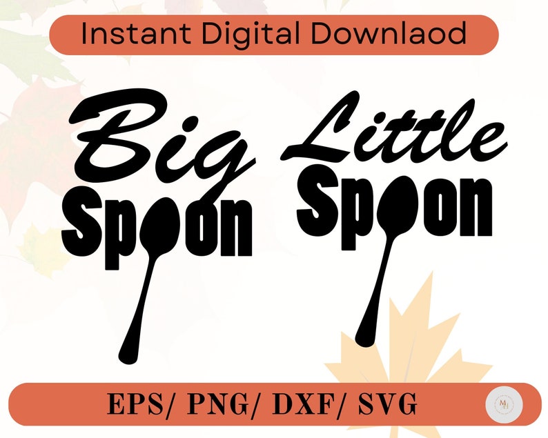 Big Spoon Little Spoon Svg Couples SVG Bundlewedding Party Etsy