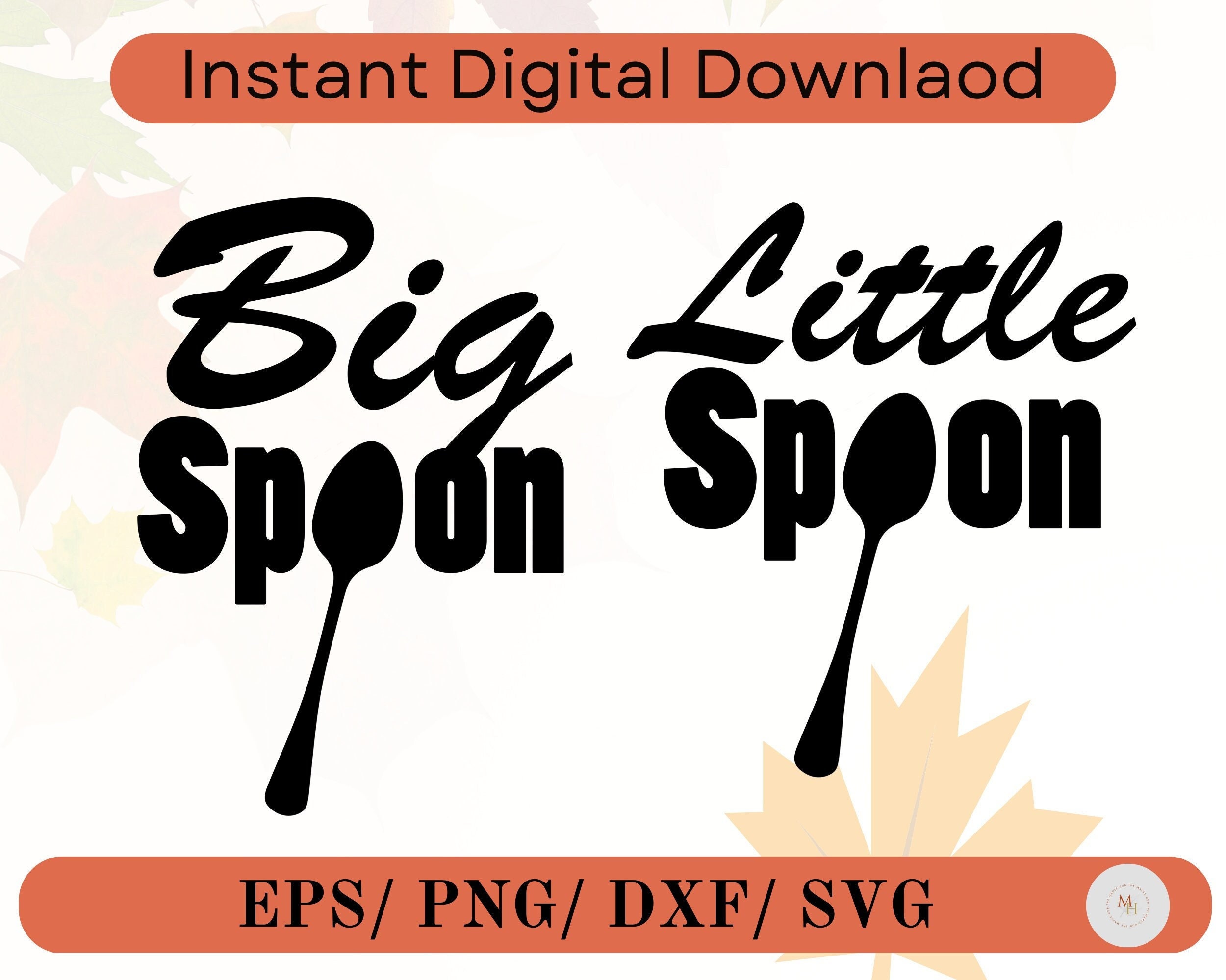 Big Spoon Little Spoon Svg, Couples SVG Bundle,Wedding Party Svg,Marriage Svg,Digital Cut File Bundle, Mr and Mrs Svg, Marriage Quotes Svg,
