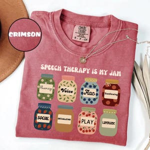 Speech Therapy is my Jam Shirt, Slp Shirts, Speech T-Shirt, Slp Gifts, Speech Language Pathologist Shirt, Speech Pathology Gift Shirt, E370