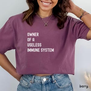 Owner of a Useless Immune System Shirt, Auto-Inflammatory Warrior, Rare Disease Shirt, Immunodeficiency Syndrome, Chronic Illness Tees, E067