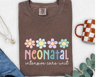 Floral NICU Nurse PNG, Colorful Letters PNG file, Colorful Design, Neonatal Intensive Care Unit Nurse, Sublimation Png Instant Download
