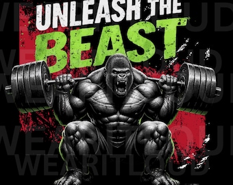 gorilla designs muscly gorilla beastmode png gorilla png bodybuilder powerlifter mens fitness gym goals weights deadlifts self belief power