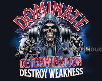 dominate dtf gym gym beastmode dtf gym inspo weights streetwear  gym svg determination dtf gym wall art bodybuilding print fitness dtf