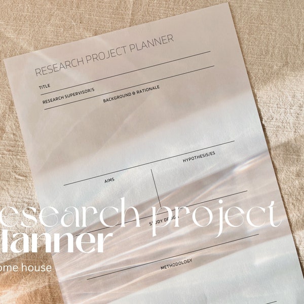 free dissertation planner Instant Download Research Project Planner for College Students, Printable Research Planner PDF for University Assignments