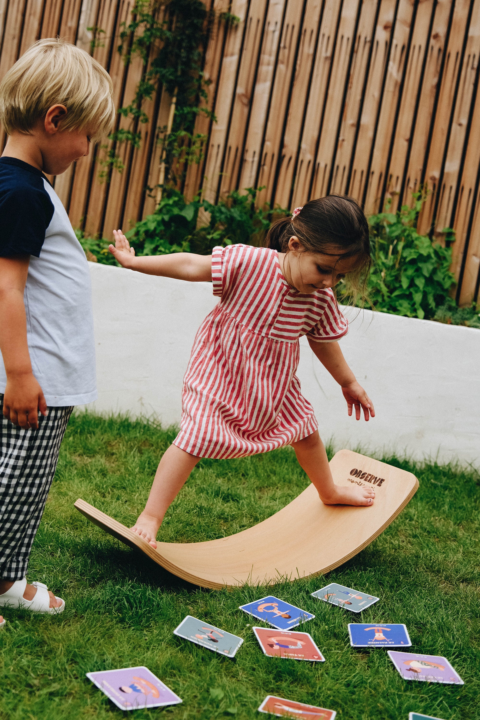 WOOD CITY Planche d'équilibre en bois pour enfants, 88,9 cm, pour  tout-petits, enfants