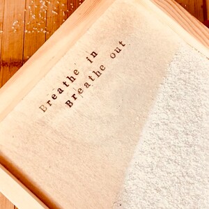 zen garden kit wooden black tray white sand bamboo rake home decor minimalist gift coffee crystals japanese natural boho table personalised