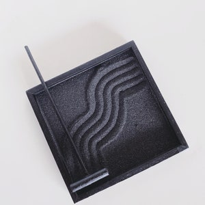 Kit de jardín zen en miniatura: mensaje personalizado gratis estampado en la bandeja. Gran idea para regalo, accesorio de escritorio, decoración bohemia natural