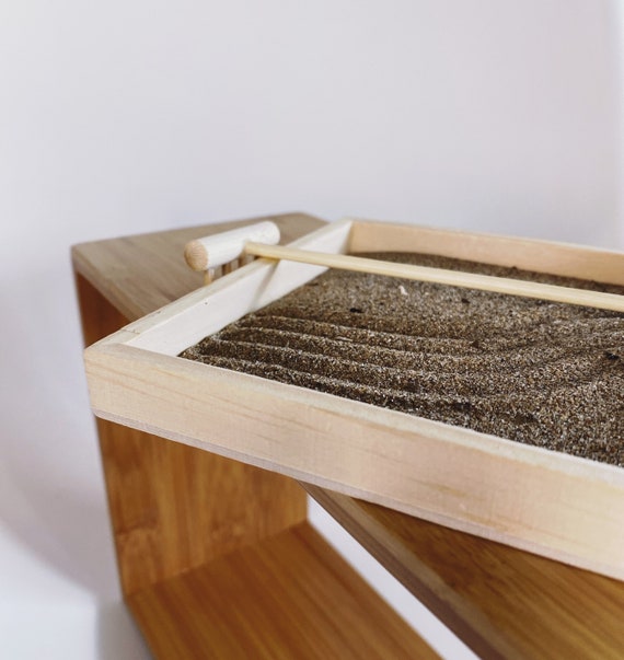 Mini Zen Garden Kit • Desk Decor Set • Mindfulness Gift • Sand Garden with Rake