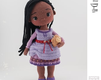 English PDF Crochet Pattern Princess Asha Instant Download  Princess Doll  English Only American Terms Amigurumi Bright Star Fairy Tale